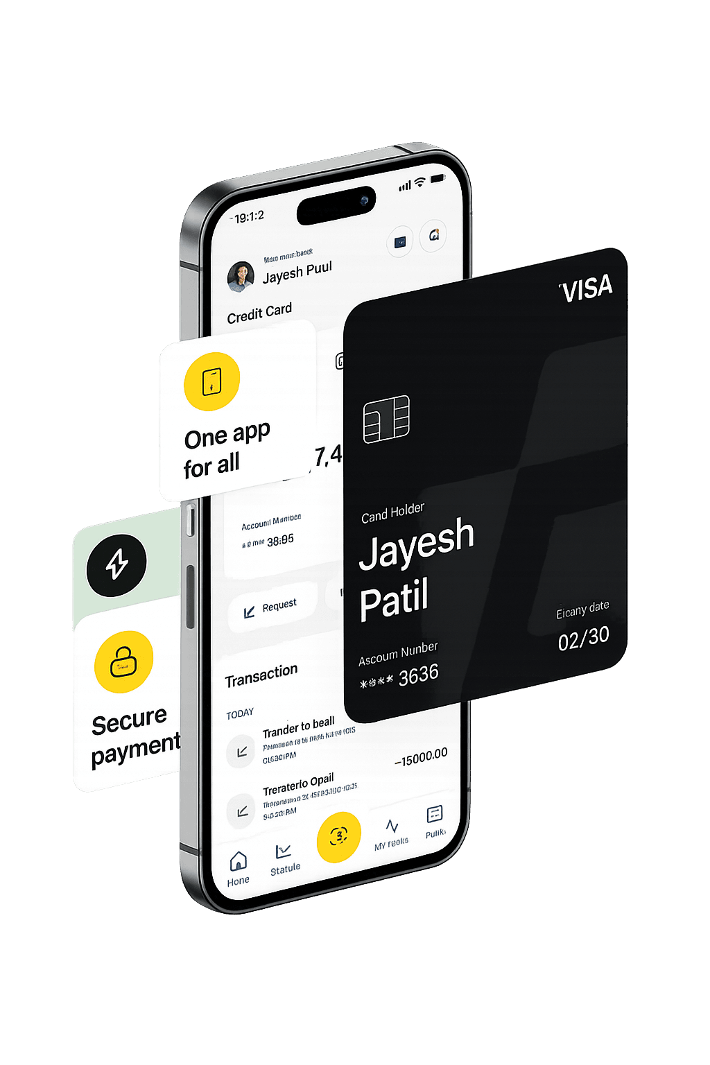Novariss Bank mobile banking dashboard