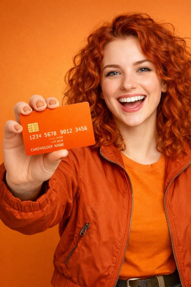 Customer holding a Novariss Bank card